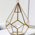 Stylish Metal Frame Glass Flower Vase