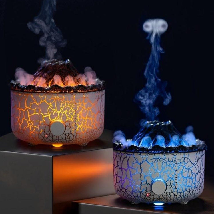 Creative Volcano Flame Humidifier – Jellyfish Mist Aromatherapy Diffuser & Air Moisturiser