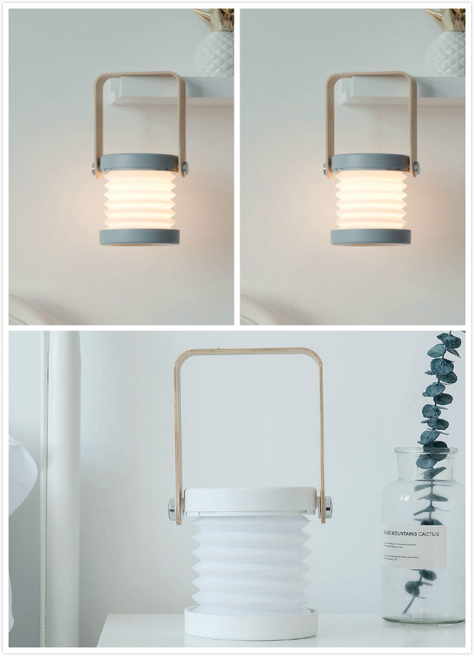 Foldable Touch-Control LED Night Light – USB Rechargeable Portable Reading Lantern Lamp for Home Décor