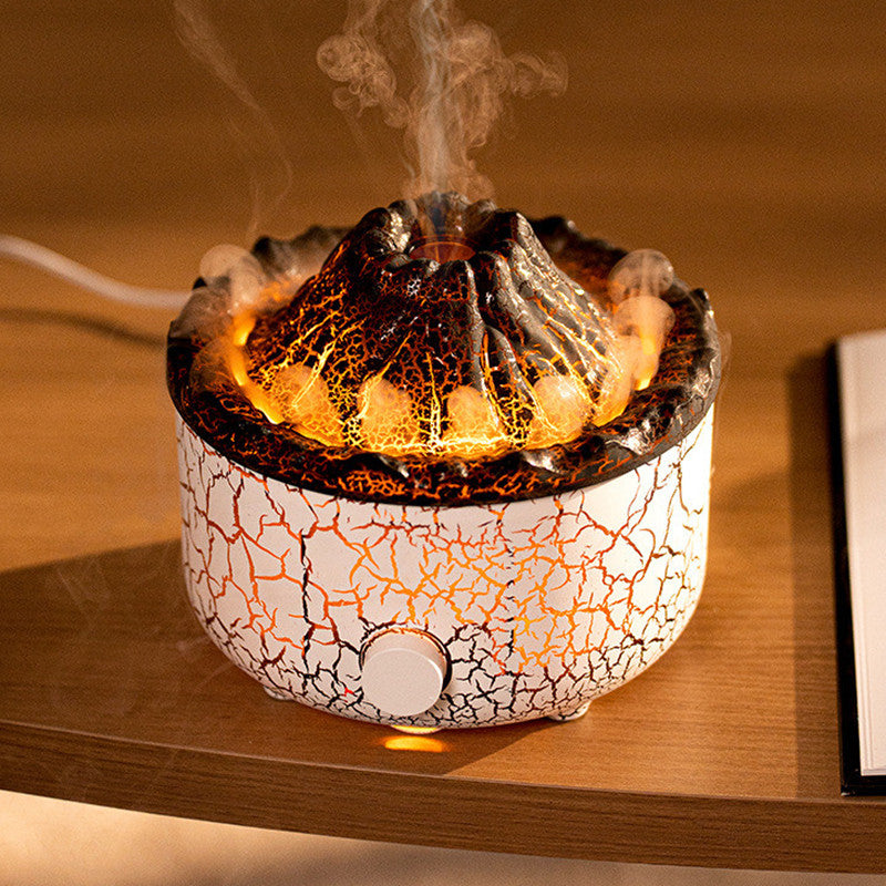 Creative Volcano Flame Humidifier – Jellyfish Mist Aromatherapy Diffuser & Air Moisturiser