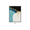 Gilded Abstract Canvas – Light Luxury Modern Wall Art for Living Room