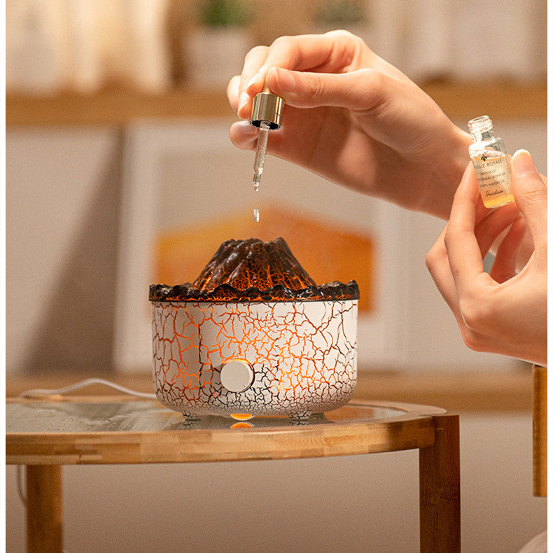 Creative Volcano Flame Humidifier – Jellyfish Mist Aromatherapy Diffuser & Air Moisturiser
