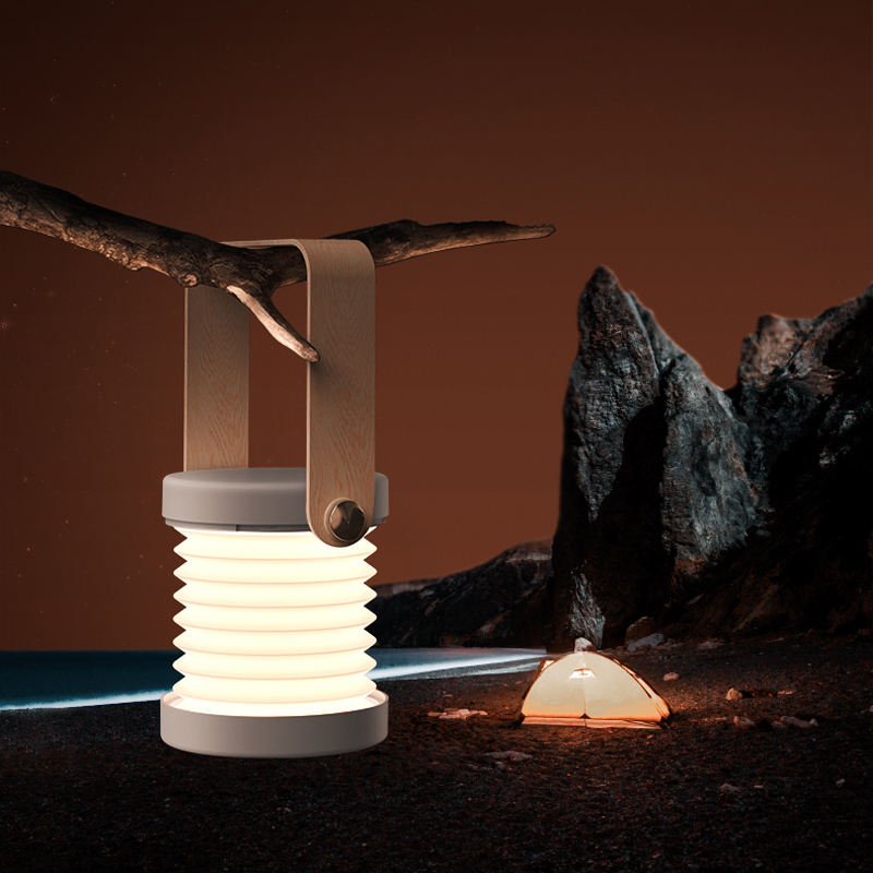 Foldable Touch-Control LED Night Light – USB Rechargeable Portable Reading Lantern Lamp for Home Décor