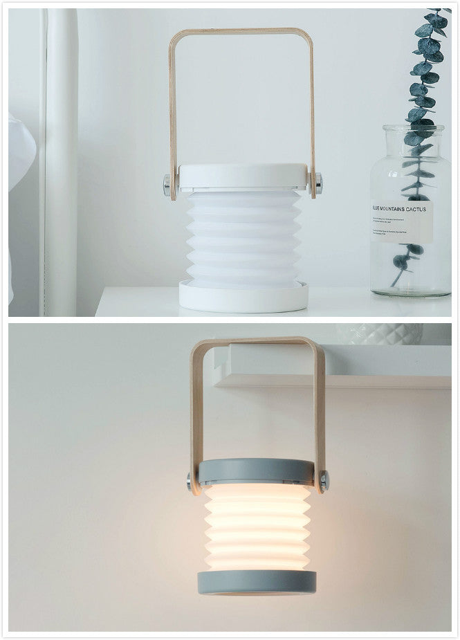 Foldable Touch-Control LED Night Light – USB Rechargeable Portable Reading Lantern Lamp for Home Décor