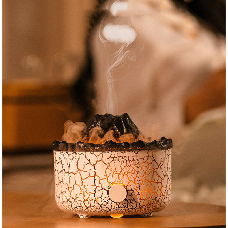 Creative Volcano Flame Humidifier – Jellyfish Mist Aromatherapy Diffuser & Air Moisturiser