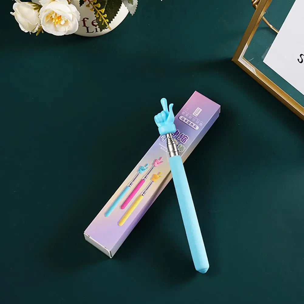 Retractable Teacher Pointer Finger Design StainlessSteel Telescopic School Teaching Pointer Stick Teacher Supplies for Classroom