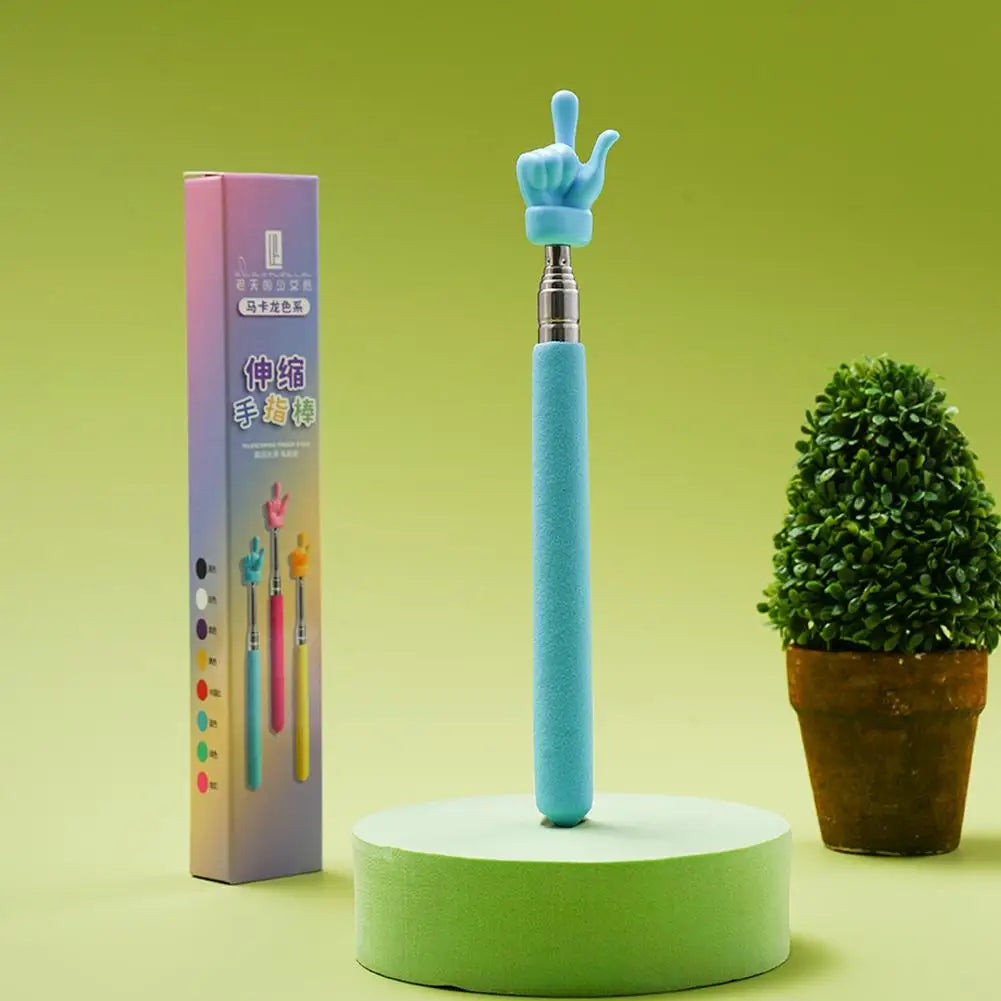 Retractable Teacher Pointer Finger Design StainlessSteel Telescopic School Teaching Pointer Stick Teacher Supplies for Classroom