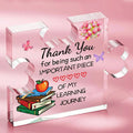 1pc Acrylic Teacher Appreciation Puzzle Gift Design Thank You Gift, Great For Birthday And Retirement Office Desk Decoration
