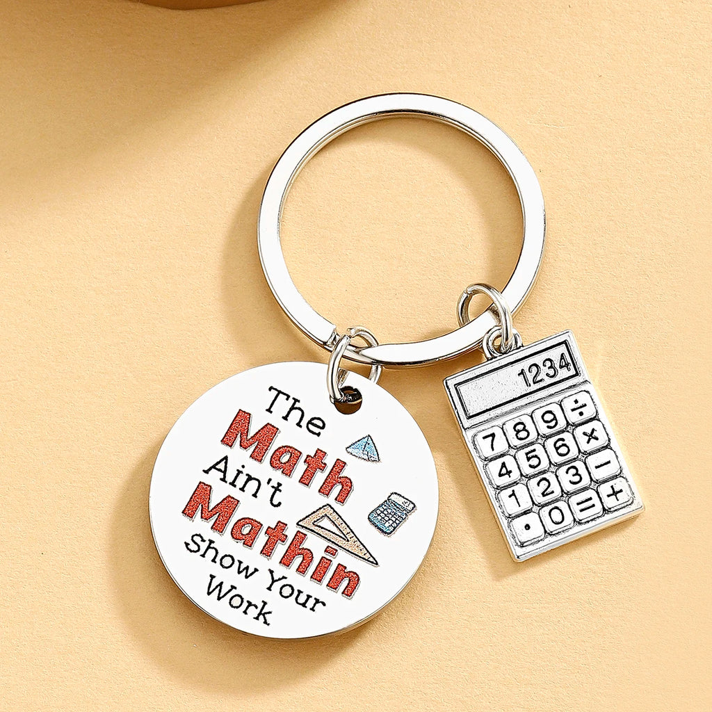 Math Teacher Gift Personalized Teacher Appreciation Gifts for Teachers Keychain for Women Men End Of Year Gift