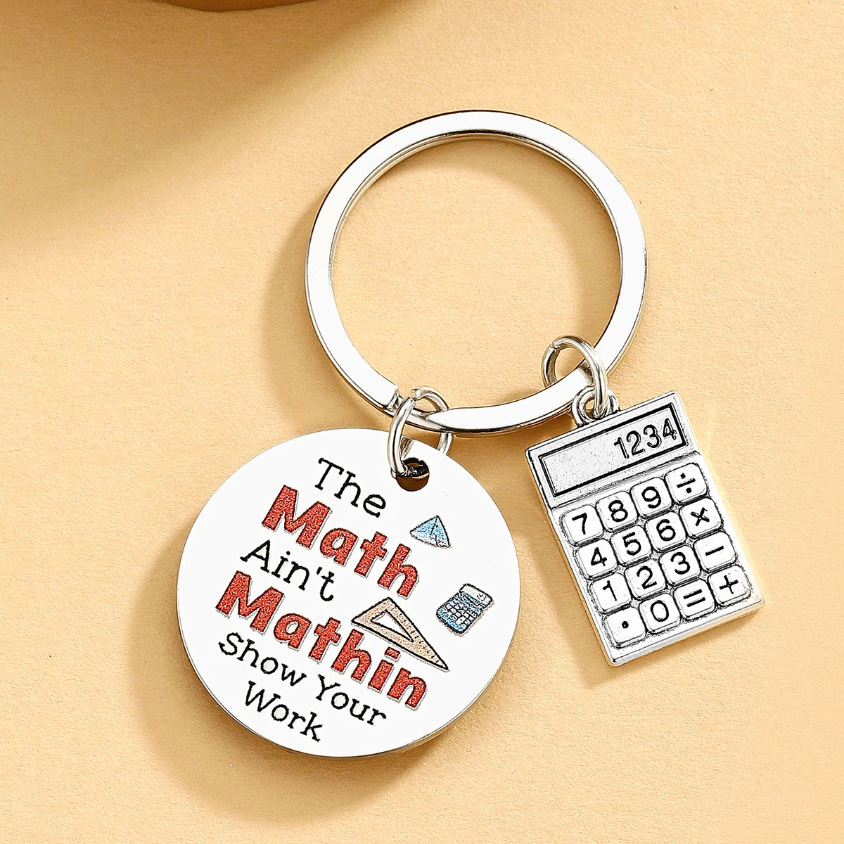 Math Teacher Gift Personalized Teacher Appreciation Gifts for Teachers Keychain for Women Men End Of Year Gift