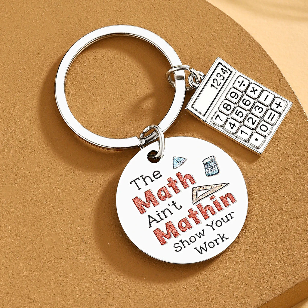 Math Teacher Gift Personalized Teacher Appreciation Gifts for Teachers Keychain for Women Men End Of Year Gift