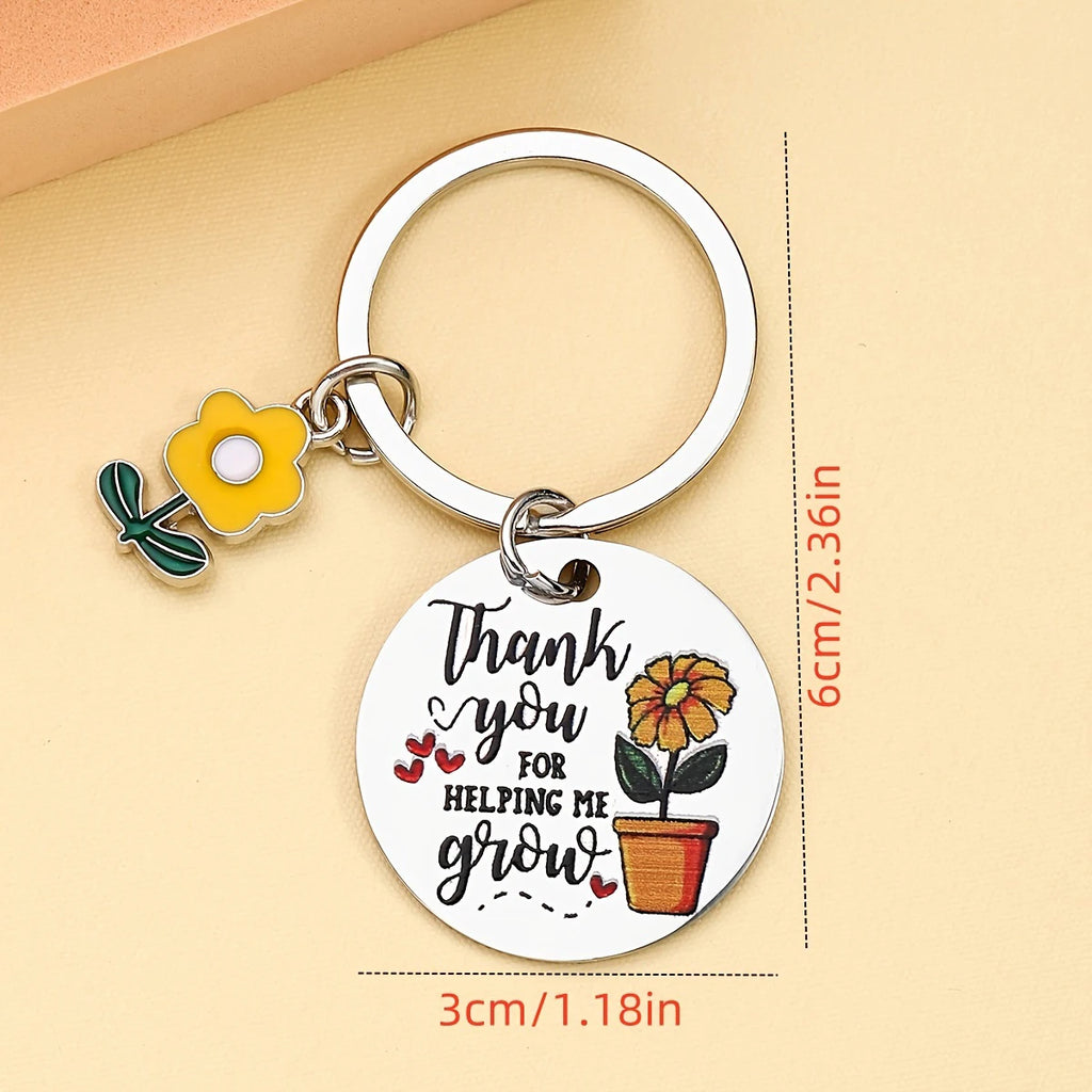 Thank You Keychain for Teacher - Appreciation Gift for Mentor Best Thank You Gift for Family And Friends And Teachers