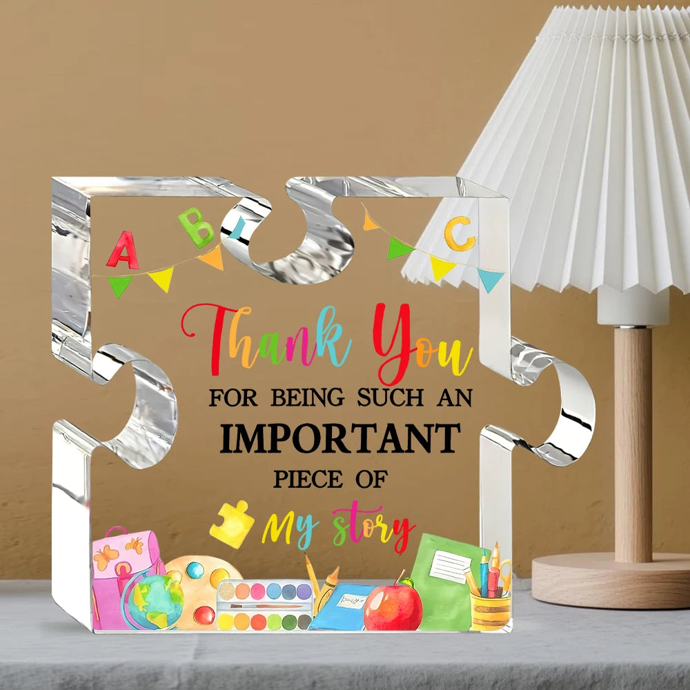 Versatile Acrylic Teacher Appreciation Plaque - Perfect for New Year, Thanksgiving & Graduation Gifts - Ideal for Home & Office