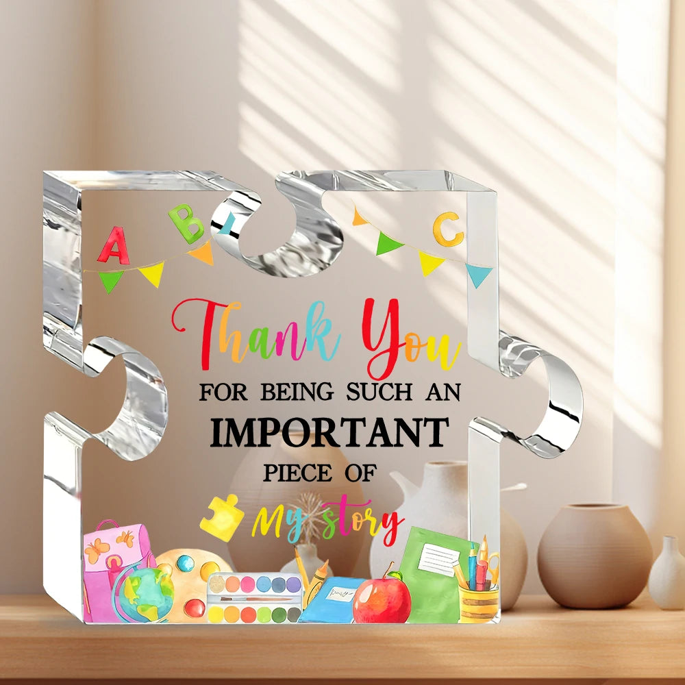 Versatile Acrylic Teacher Appreciation Plaque - Perfect for New Year, Thanksgiving & Graduation Gifts - Ideal for Home & Office
