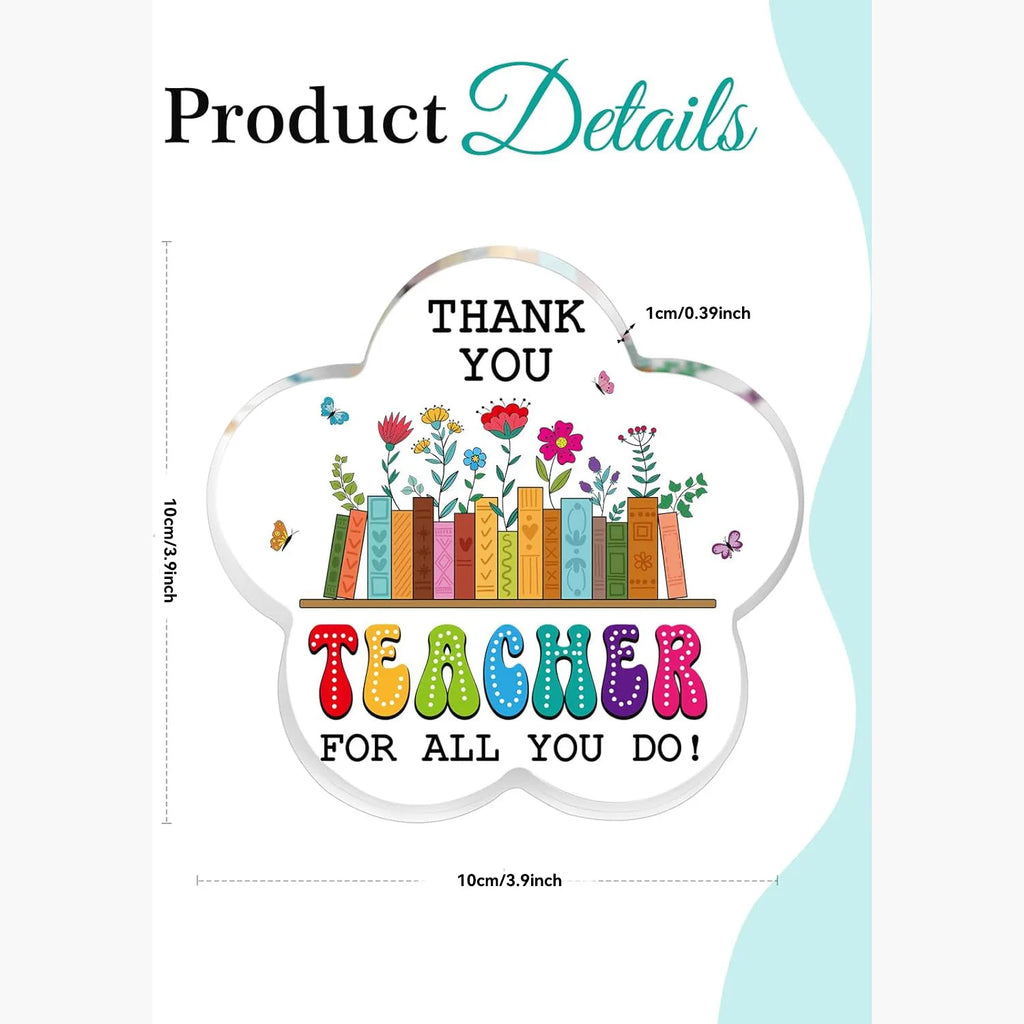 Teacher Appreciation Gifts for Women - Thank You for All You Do Teacher Paperweight Gift Presents for Teachers End of Year Gifts