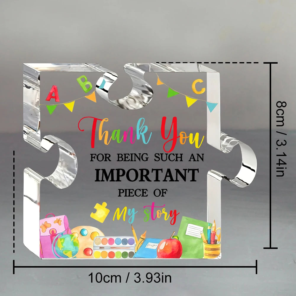 Versatile Acrylic Teacher Appreciation Plaque - Perfect for New Year, Thanksgiving & Graduation Gifts - Ideal for Home & Office