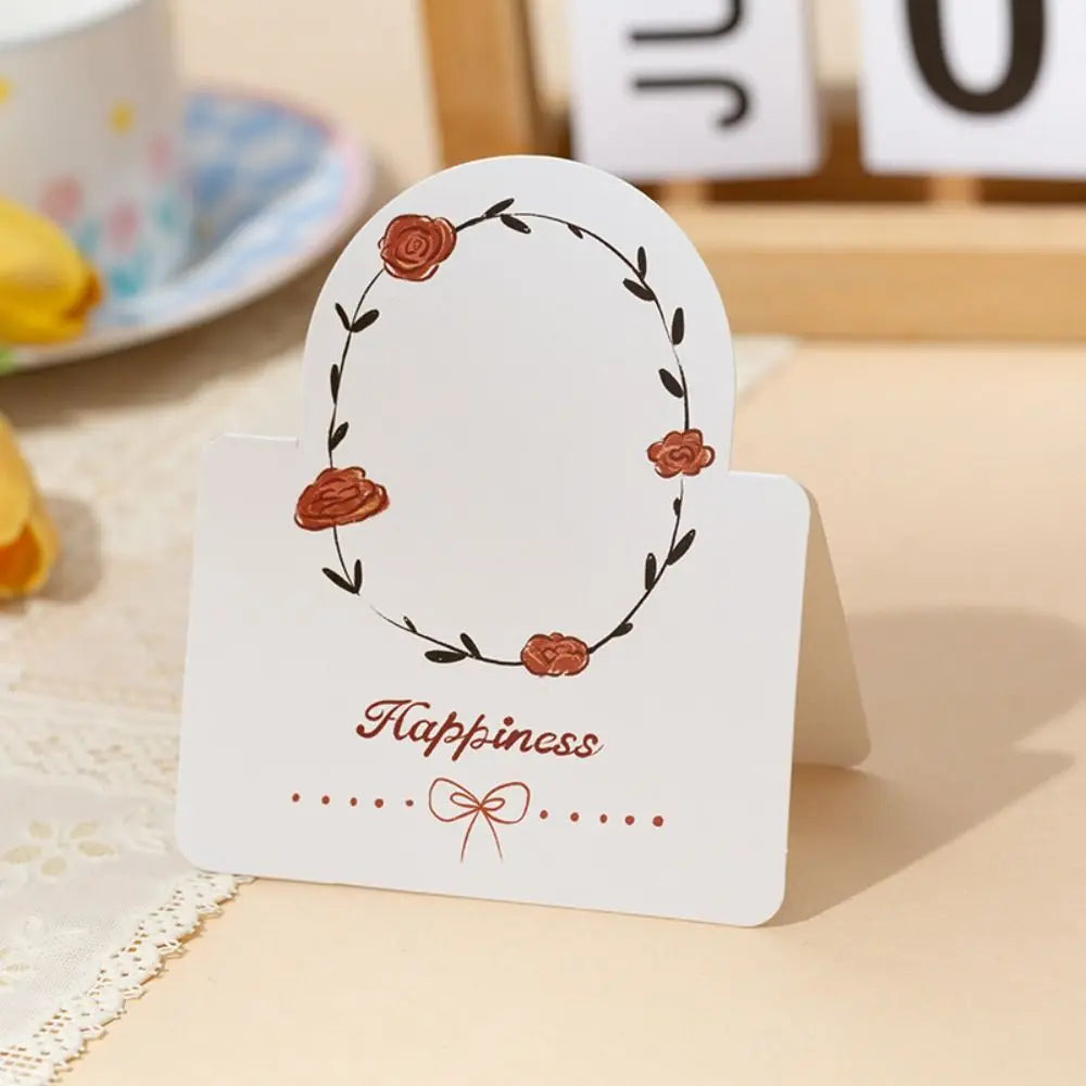 10pcs Exquisite DIY Decoration Greeting Card Handwriting Thank You Message Card Invitation Bouquet Series Teacher's Day