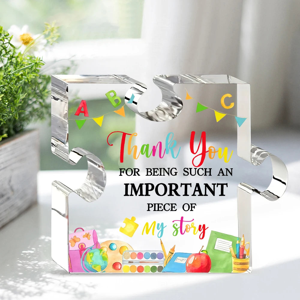 Versatile Acrylic Teacher Appreciation Plaque - Perfect for New Year, Thanksgiving & Graduation Gifts - Ideal for Home & Office