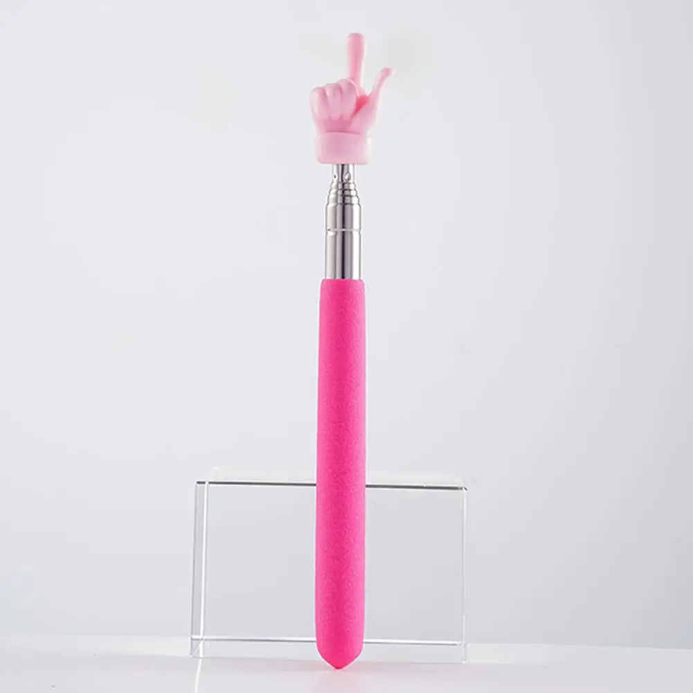 Retractable Teacher Pointer Finger Design StainlessSteel Telescopic School Teaching Pointer Stick Teacher Supplies for Classroom