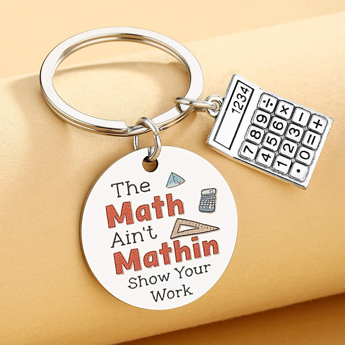 Math Teacher Gift Personalized Teacher Appreciation Gifts for Teachers Keychain for Women Men End Of Year Gift