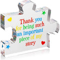 Gratitude gift for male and female teachers, acrylic puzzle with gratitude engraved on it, touching gift for teachers,