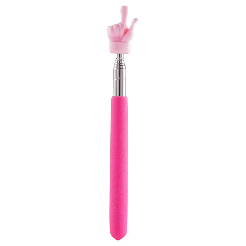 Retractable Teacher Pointer Finger Design StainlessSteel Telescopic School Teaching Pointer Stick Teacher Supplies for Classroom