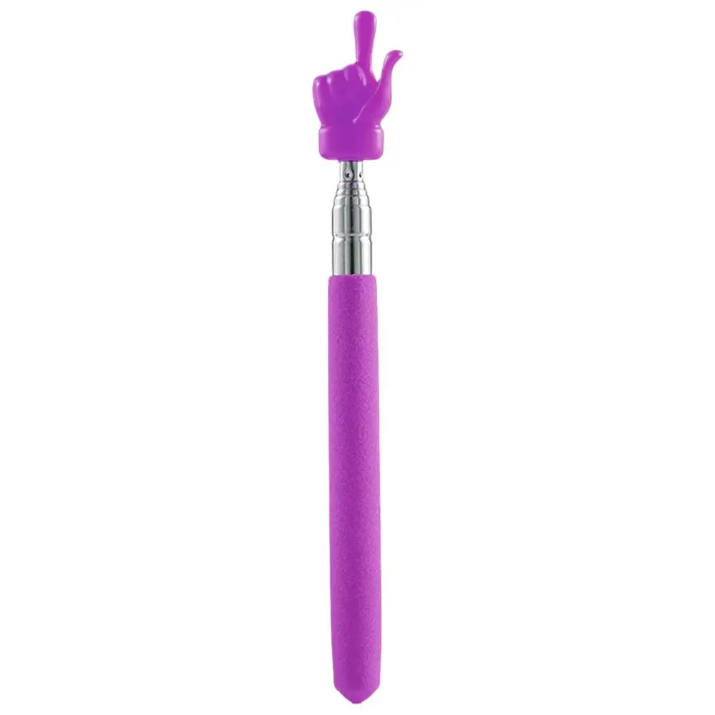 Retractable Teacher Pointer Finger Design StainlessSteel Telescopic School Teaching Pointer Stick Teacher Supplies for Classroom