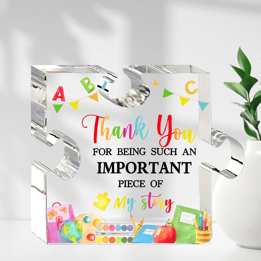 Versatile Acrylic Teacher Appreciation Plaque - Perfect for New Year, Thanksgiving & Graduation Gifts - Ideal for Home & Office