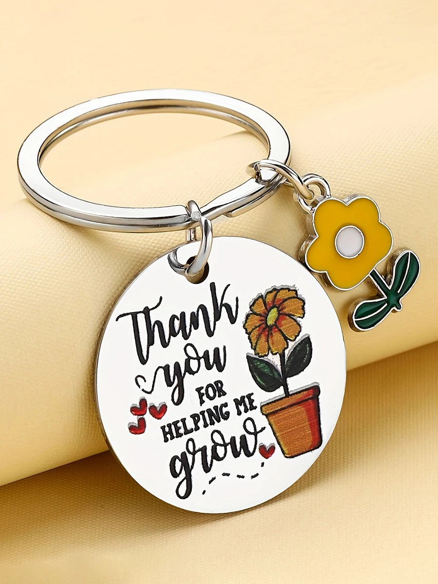 Thank You Keychain for Teacher - Appreciation Gift for Mentor Best Thank You Gift for Family And Friends And Teachers