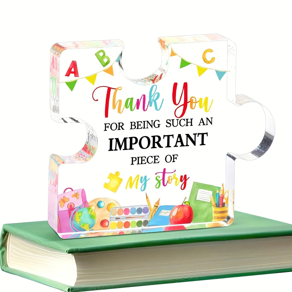 Versatile Acrylic Teacher Appreciation Plaque - Perfect for New Year, Thanksgiving & Graduation Gifts - Ideal for Home & Office