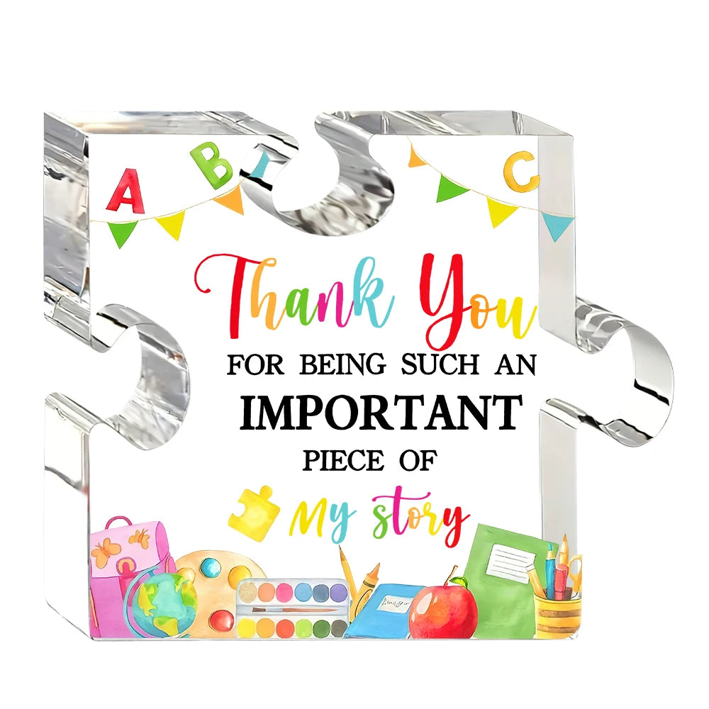 Versatile Acrylic Teacher Appreciation Plaque - Perfect for New Year, Thanksgiving & Graduation Gifts - Ideal for Home & Office