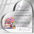 Teachers Appreciation Gifts, Inspirational Heart-Shaped Acrylic Sign, Thank You for Helping Me Grow