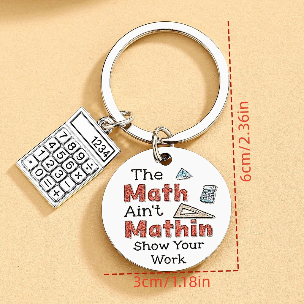 Math Teacher Gift Personalized Teacher Appreciation Gifts for Teachers Keychain for Women Men End Of Year Gift