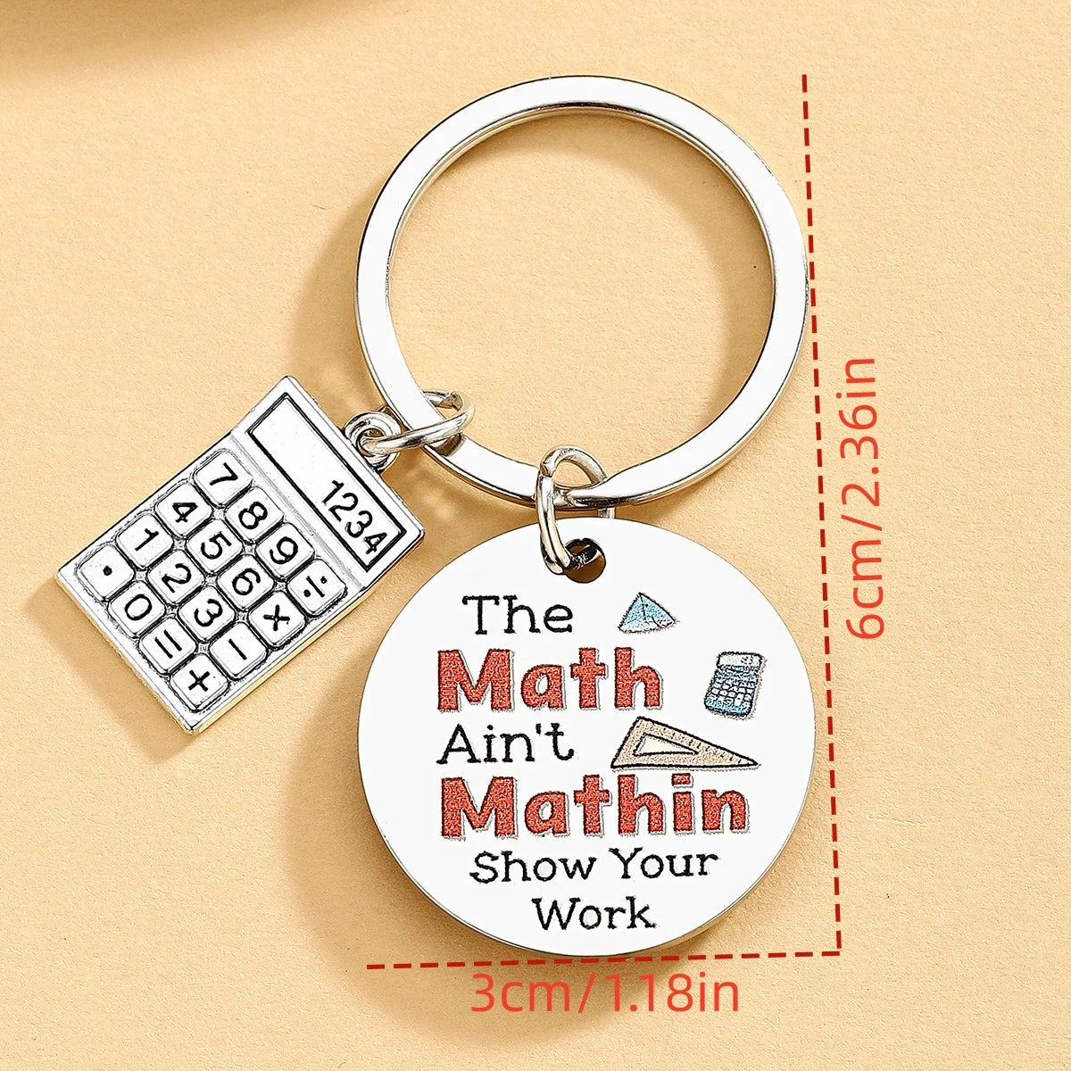 Math Teacher Gift Personalized Teacher Appreciation Gifts for Teachers Keychain for Women Men End Of Year Gift