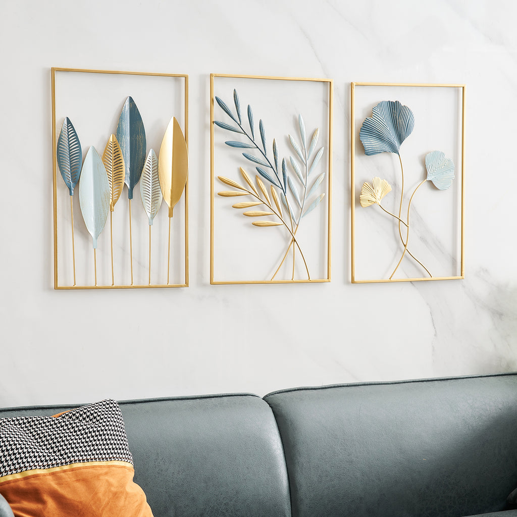 Nordic‑Style Luxury Gold Maple Leaf Wall Pendant – Light Luxury Metal Wall Decoration