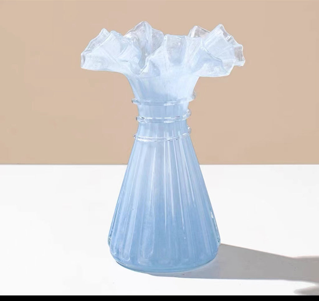 Modern Bubble Glass Vase – Elegant Tabletop Floral Ornament for Stylish Home Décor