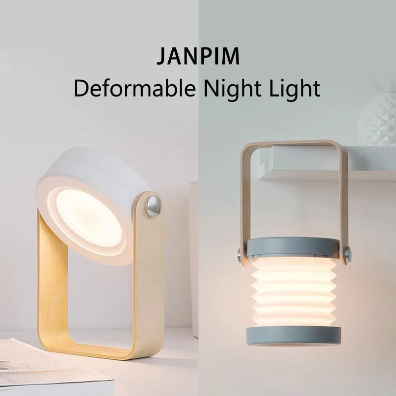 Foldable Touch-Control LED Night Light – USB Rechargeable Portable Reading Lantern Lamp for Home Décor