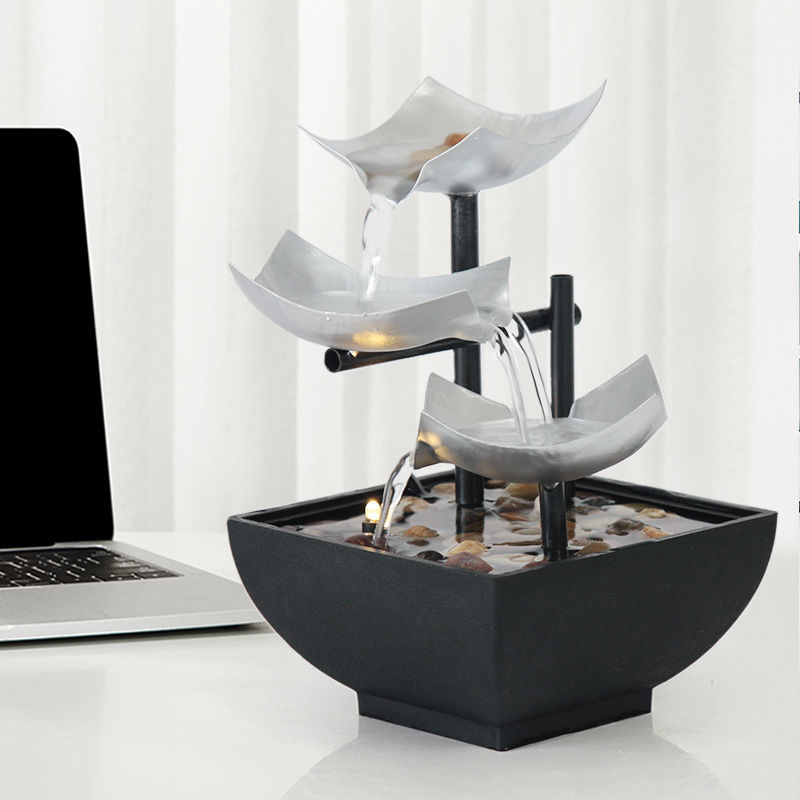 Modern Flowing Water Ornament for Desk and Home Decor